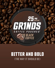 GRINDS primer plano bolsita seca y textura, fácil aplicación