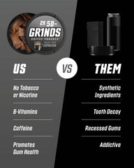 GRINDS lata junto a objetos cotidianos para comparar tamaño y escala