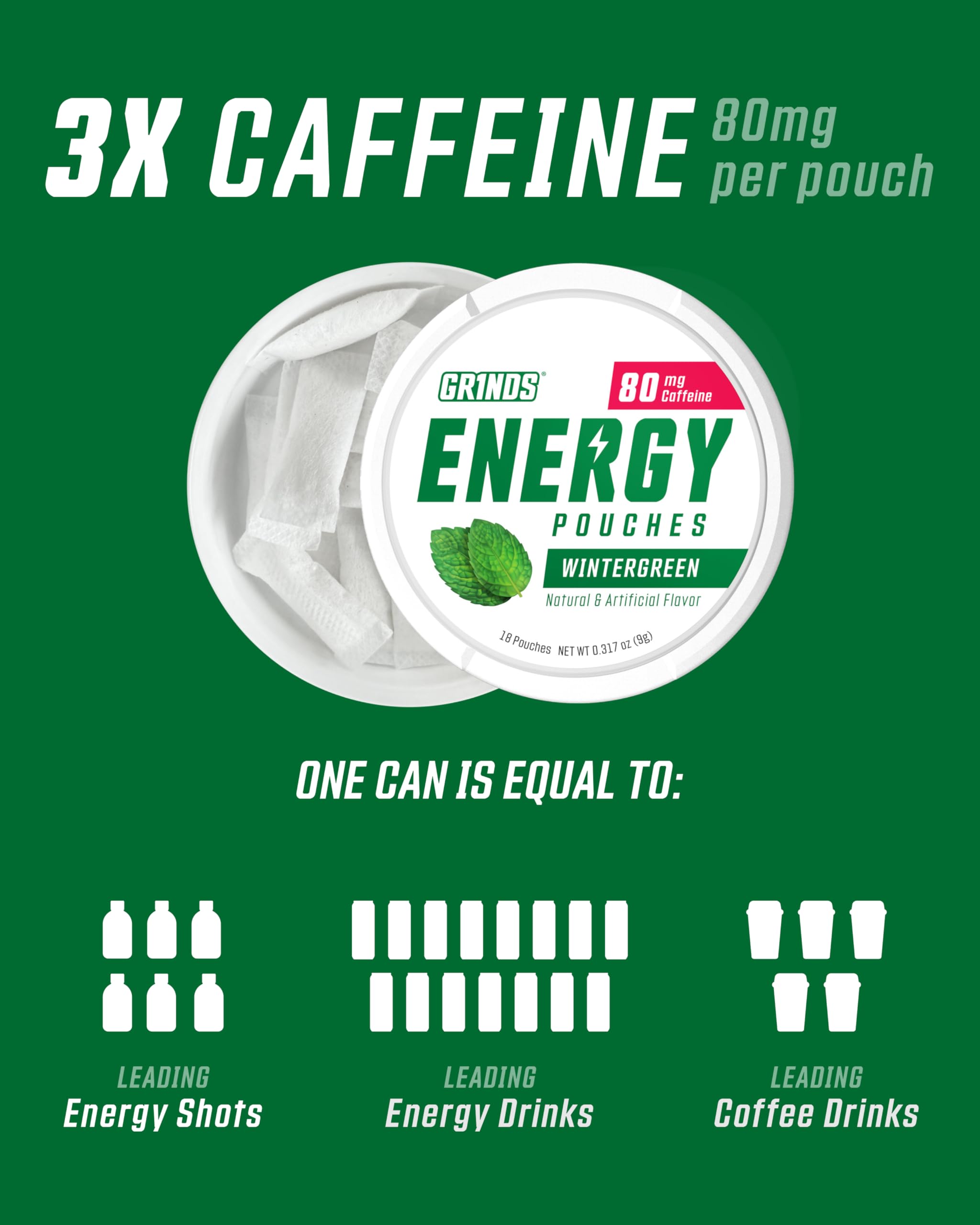 GRINDS pouch en mano uso discreto y energía instantánea