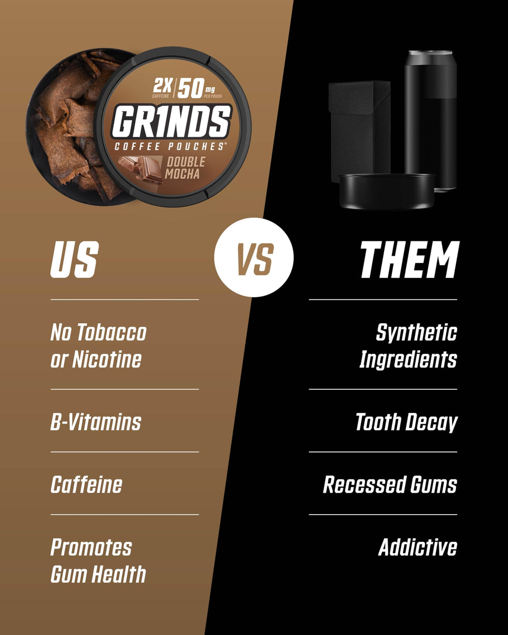 Persona usando GRINDS en la calle, energía discreta sin preparar café, conveniente