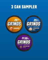 GRINDS primer plano de sobre y textura para apreciar ingredientes y concentración
