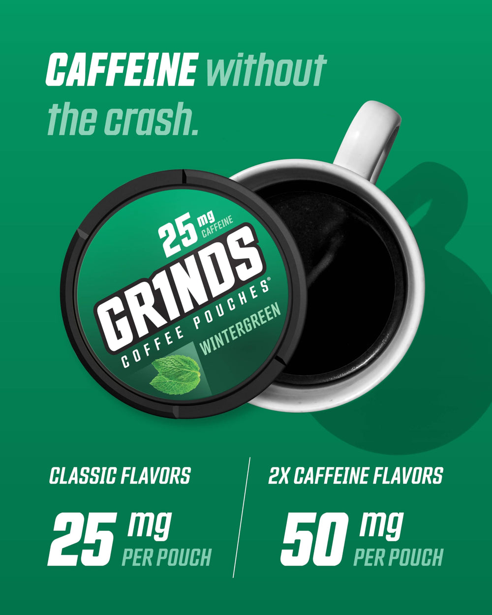 GRINDS pouch en uso durante caminata, beneficio de energía portátil