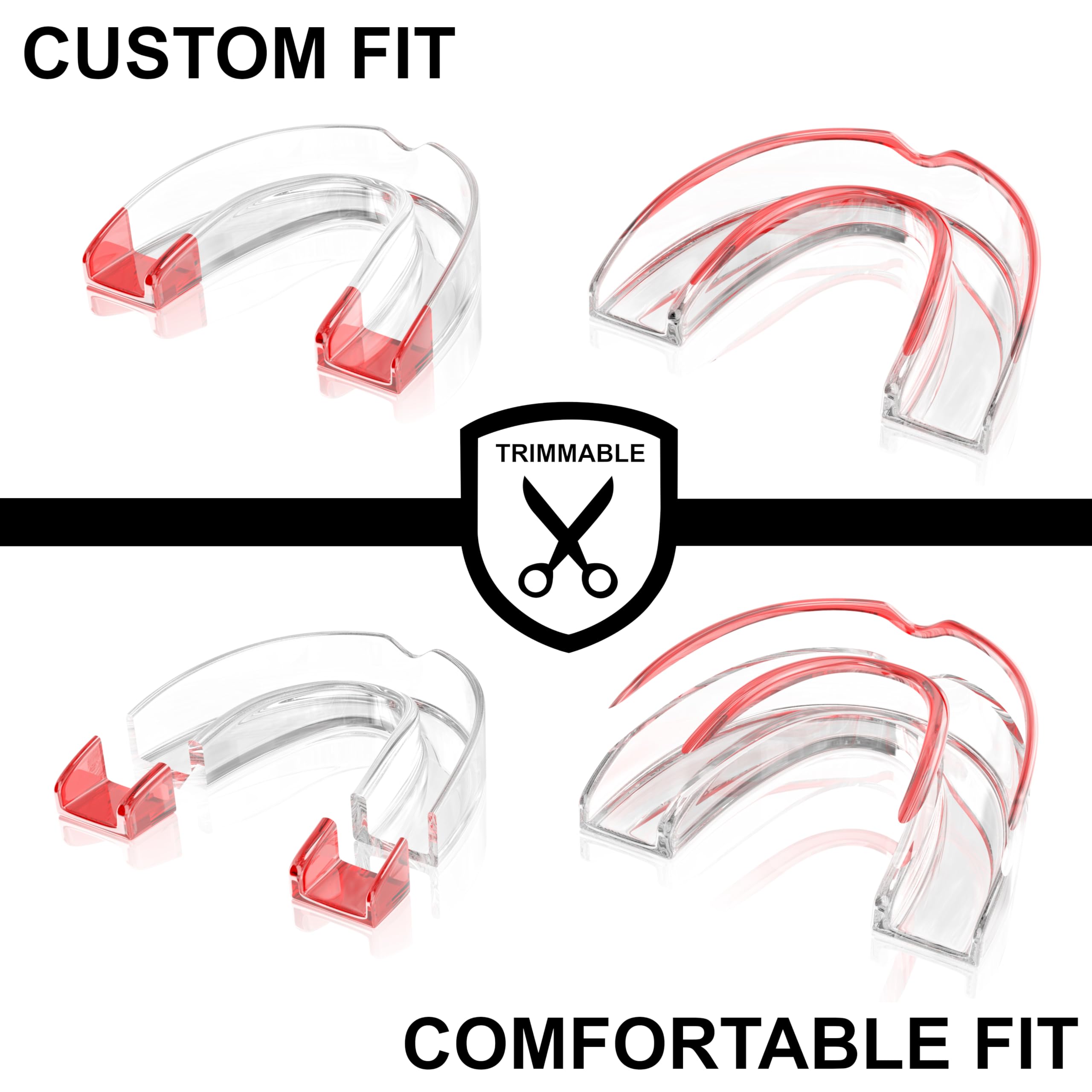 GRINDSHIELD protector moldeado sobre dentadura, ajuste personalizado y seguro