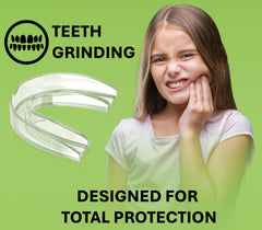 GRINDSHIELD niño usando protector cómodo durante la noche