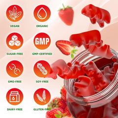 GrnLife frascos abiertos con 120 gominolas listos para consumir