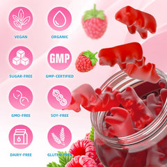 Gomitas GrnLife junto a regla para comparar tamaño y facilitar la dosificación