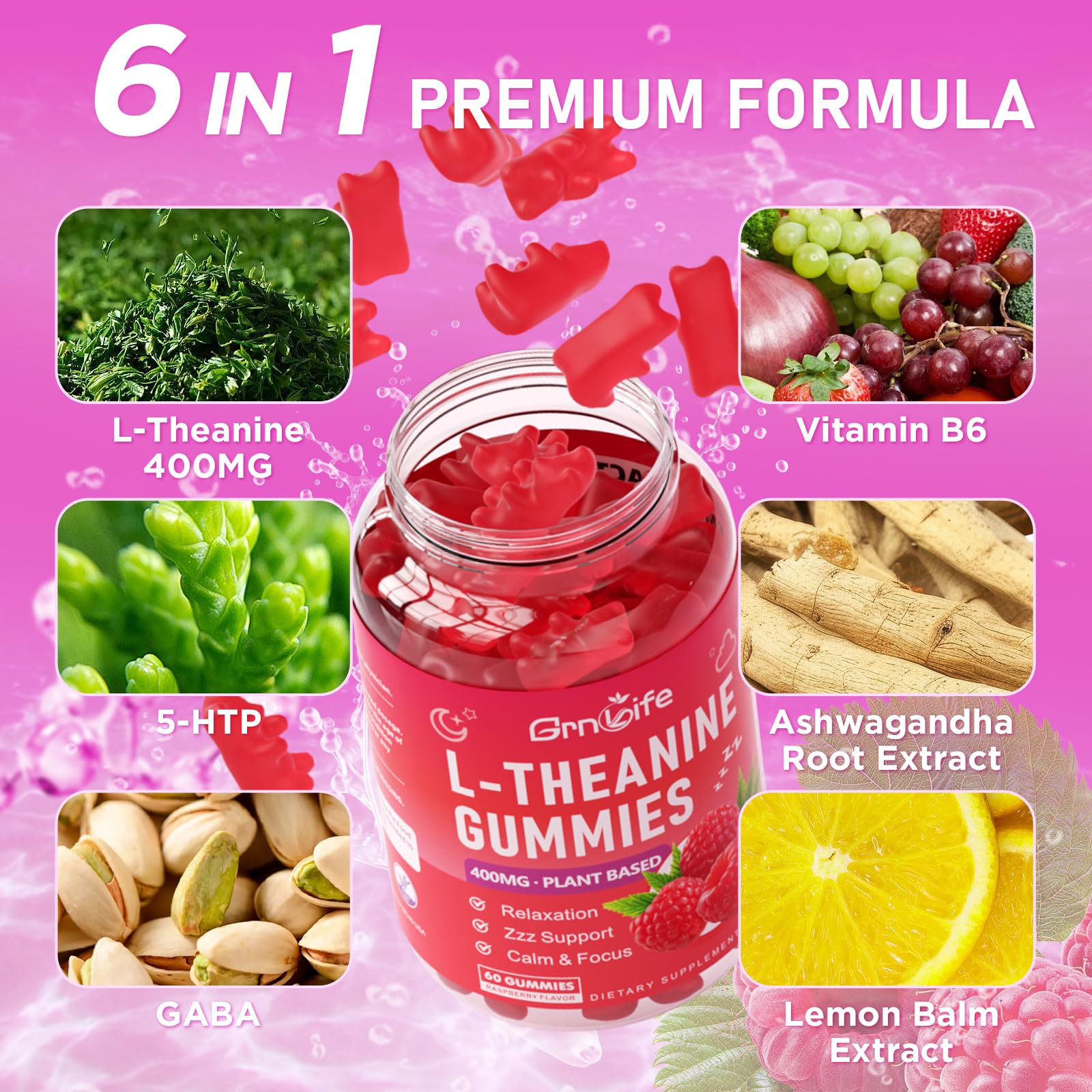 Etiqueta GrnLife con lista de ingredientes y dosis, transparencia y confianza