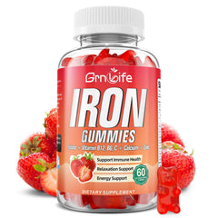 GrnLife frente del empaque mostrando 60 gomitas y beneficios visibles