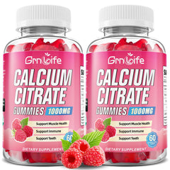 GrnLife frente del envase gomitas calcio con información clara y fácil uso