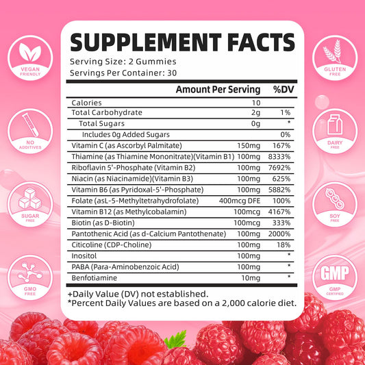 Textura suave de gominolas GrnLife complejo B para masticar con facilidad