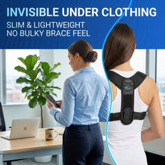 GROKIE uso bajo camisa en oficina para soporte discreto y postura erguida