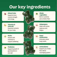 Primer plano de la textura de la gomita Grüns, masticable y sabrosa