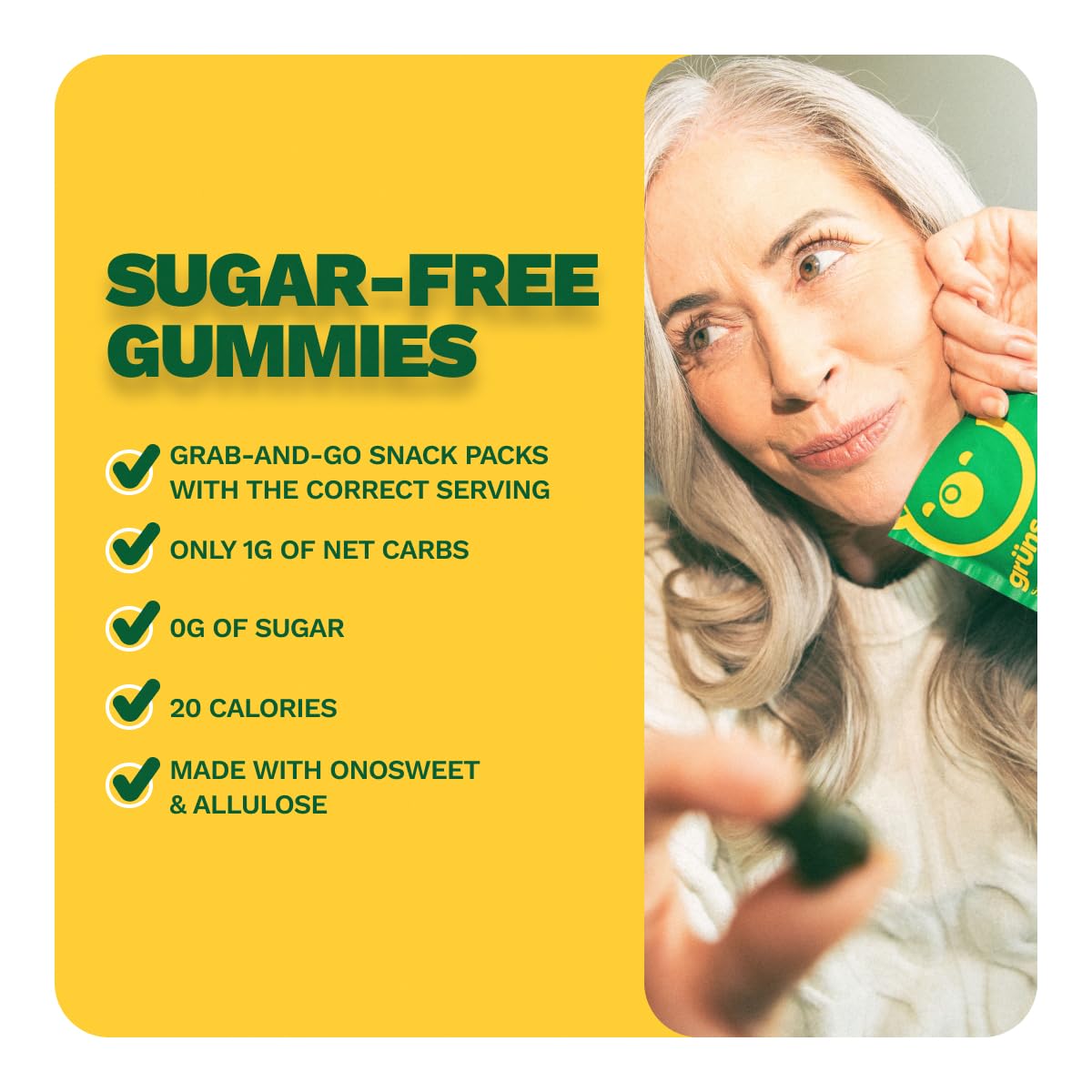 Gomitas Grüns Nutrops sobre escritorio mostrando uso en jornadas laborales