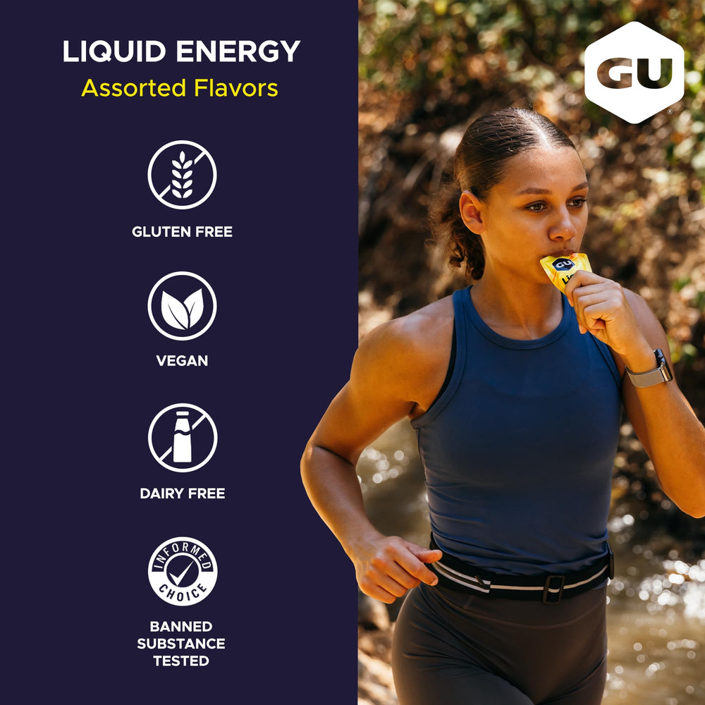 GU Energy detalle de etiqueta y tabla nutricional, transparencia sobre ingredientes y electrolitos