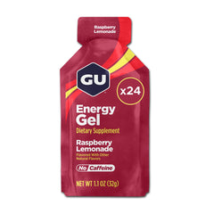 GU Energy paquete frontal Raspberry Lemonade, beneficio energía rápida