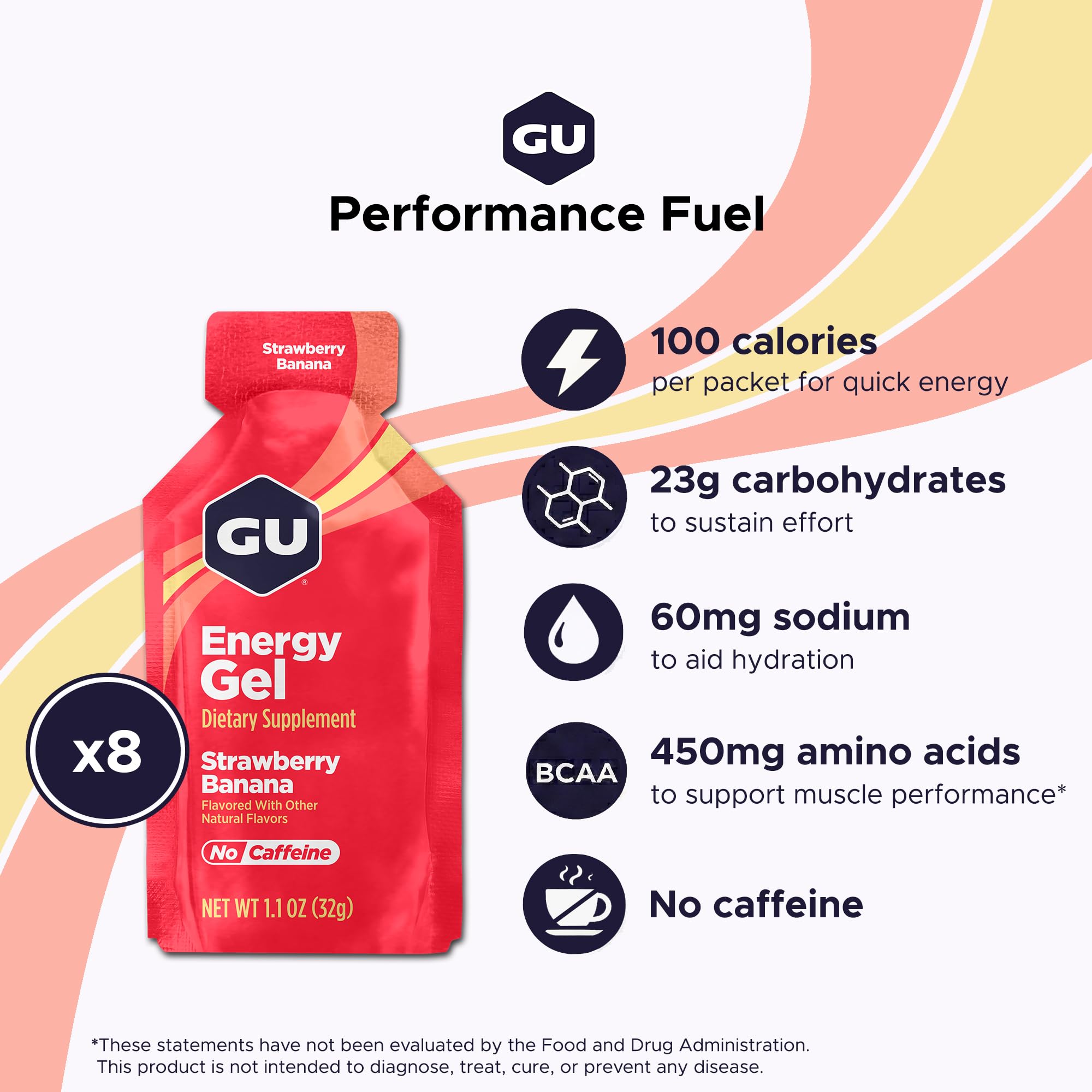GU Energy gel sobre abierto textura suave que facilita absorción rápida