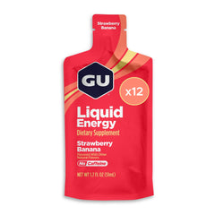 GU Energy frente del envase con sobres y beneficio de energía portátil