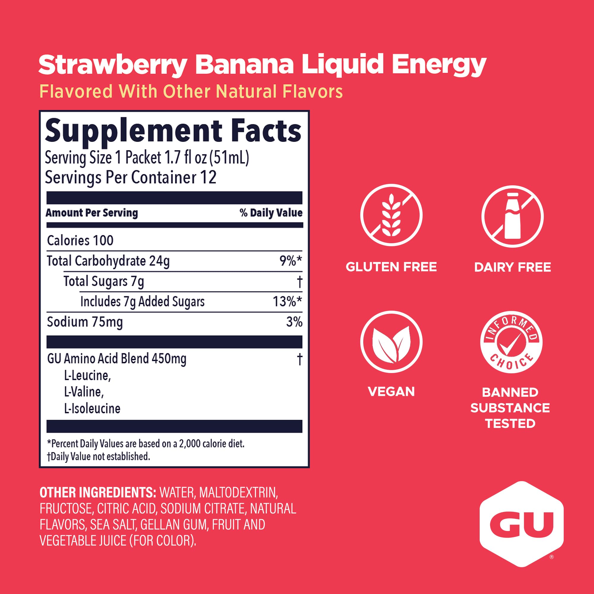 GU Energy sobre abierto y contenido listo para beber para recuperación rápida