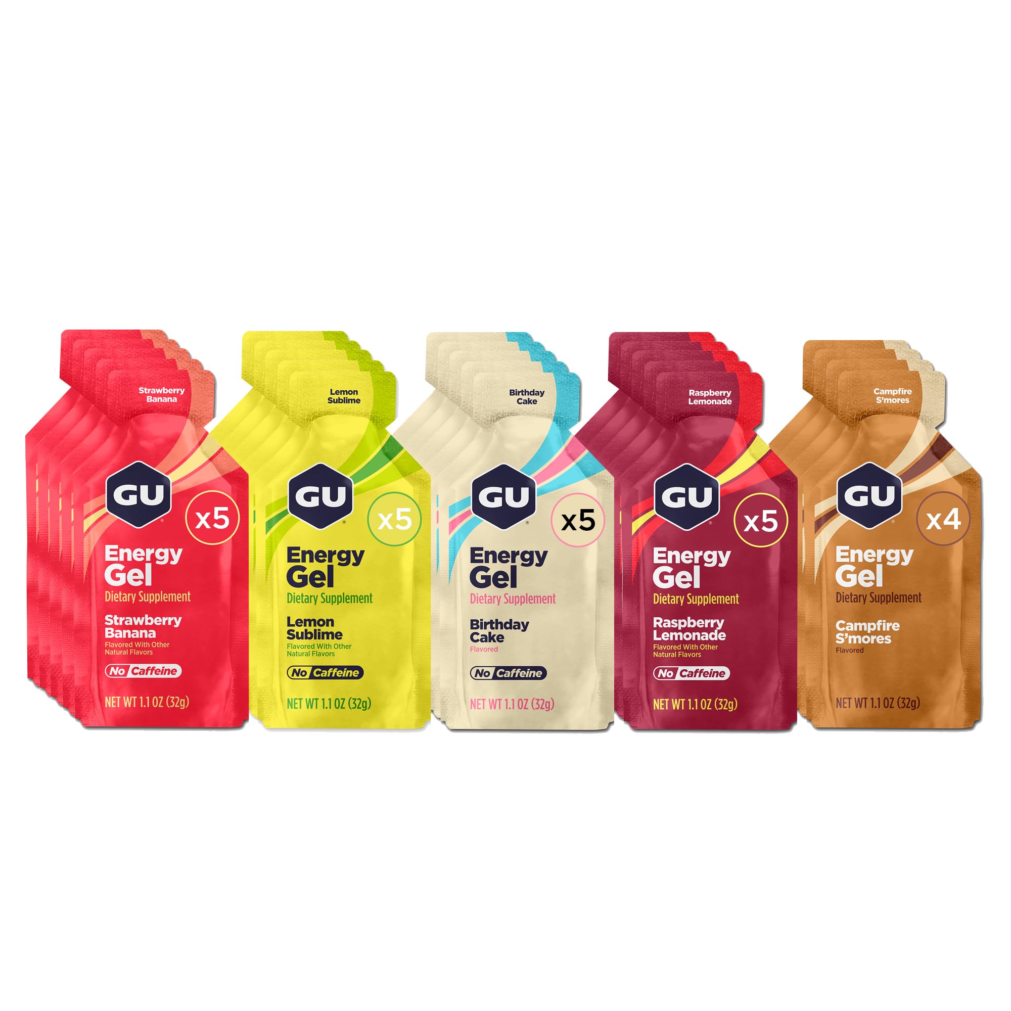 GU Energy sobre frontal del pack de 24, fácil de llevar y energizante
