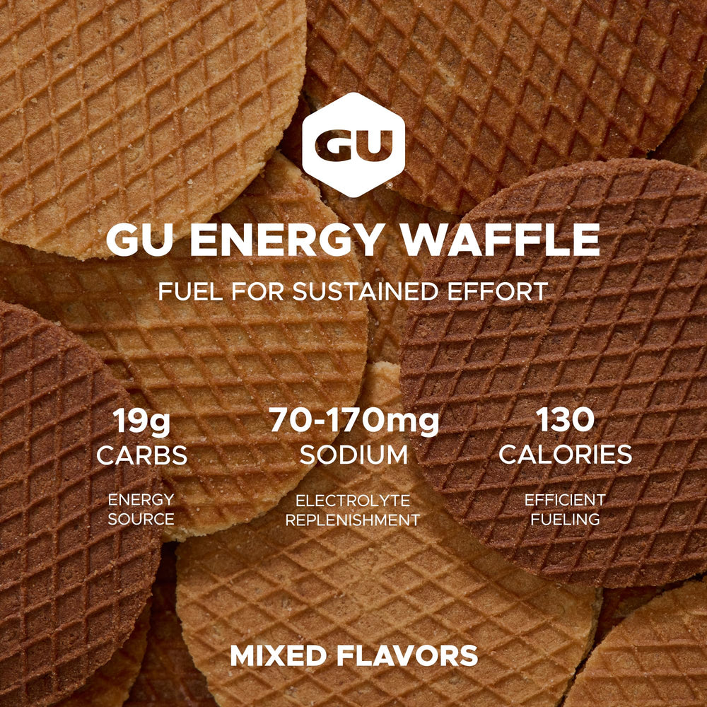 GU Energy primer plano de la oblea fina y jarabe para textura apetecible