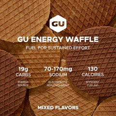 GU Energy primer plano de la oblea fina y jarabe para textura apetecible