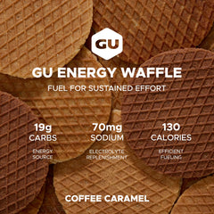 GU Energy primer plano del relleno de caramelo, textura apetitosa y energética