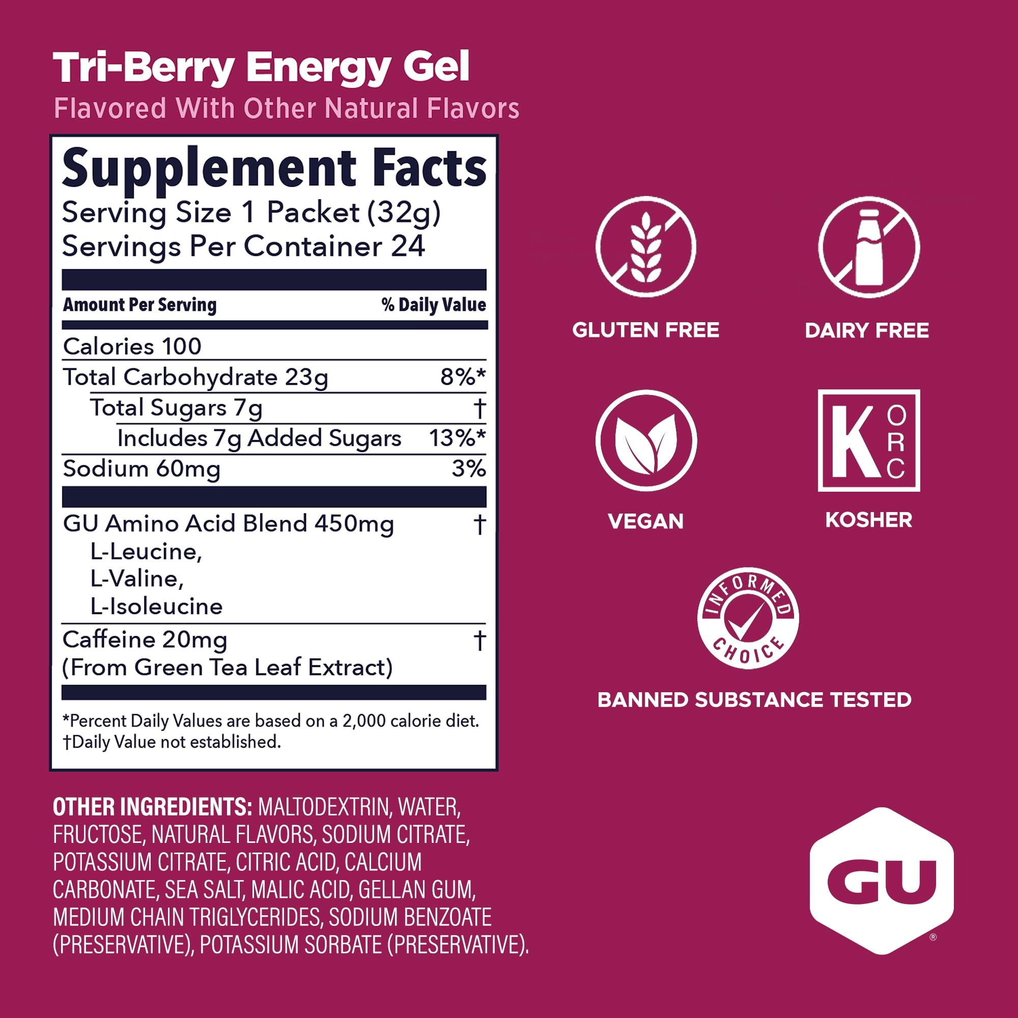 GU Energy Tri-Berry textura del gel detalle visual y beneficio absorción rápida