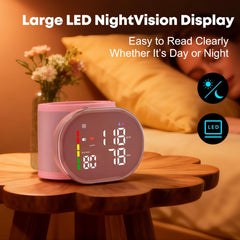 GUAEVER pantalla LED en detalle mostrando barra de colores para interpretación rápida