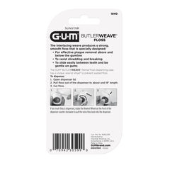 GUM ButlerWeave comparación de tamaño del dispensador ideal para viaje