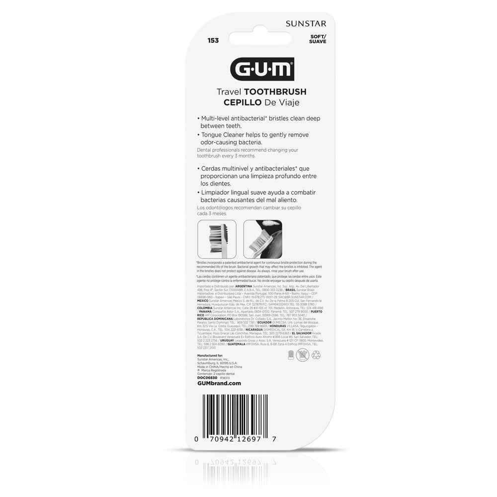 GUM comparación de tamaño junto a una cartera para mostrar su compacidad