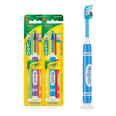 GUM cepillo embalaje frontal con colores llamativos y confianza familiar