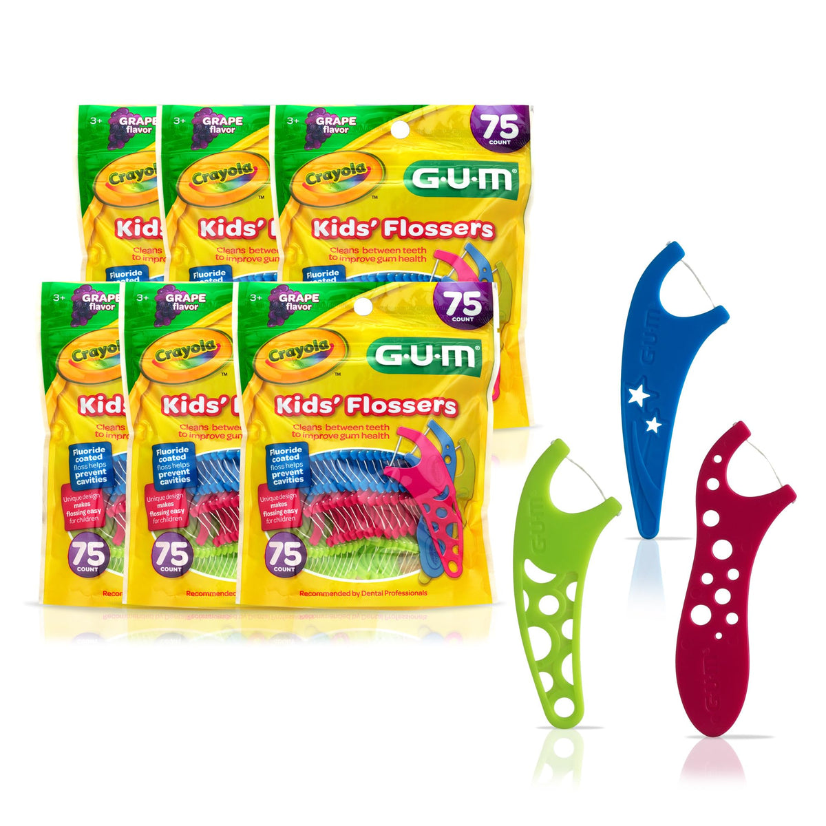 GUM Crayola vista frontal del paquete, atractivo para motivar al niño
