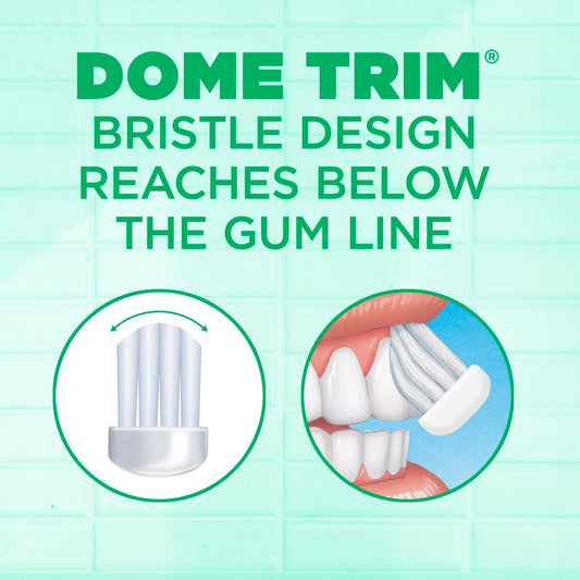 GUM detalle de cerdas dome trim que cuida la línea gingival