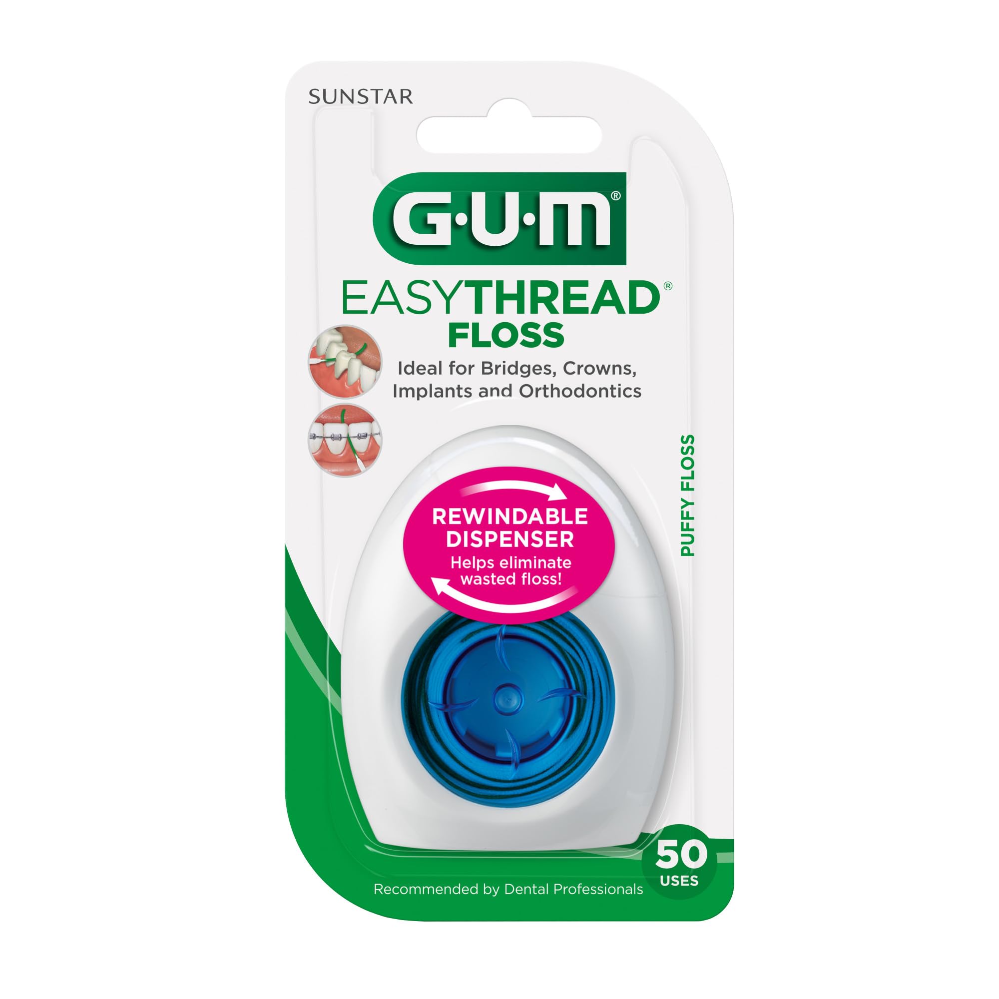 GUM EasyThread uso entre brackets limpiando debajo del arco para eliminar placa