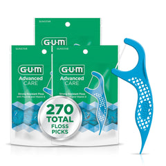 GUM envase frontal Advanced Care 90 unidades mostrando convenient packaging y frescor