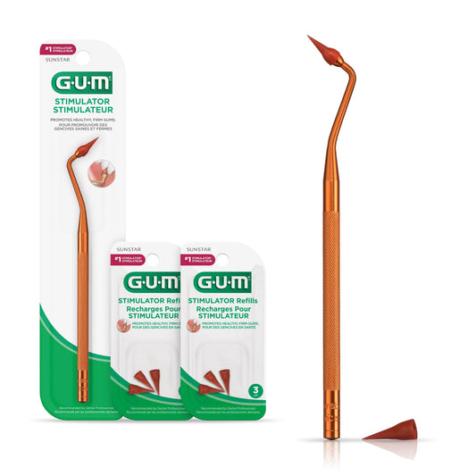 GUM manija frontal del estimulador con punta y beneficio de control mejorado