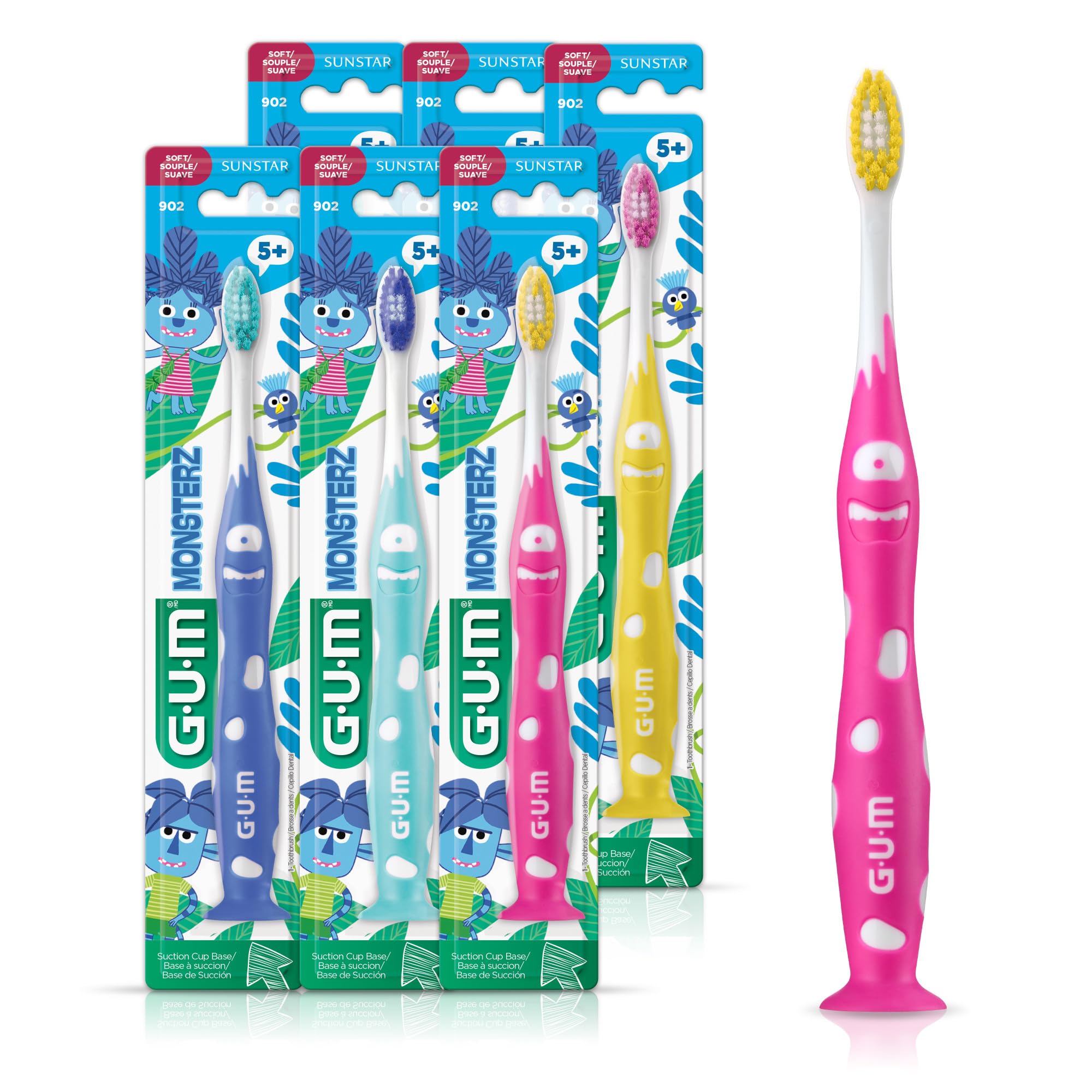 GUM cepillo frontal en empaque colorido que atrae a niños