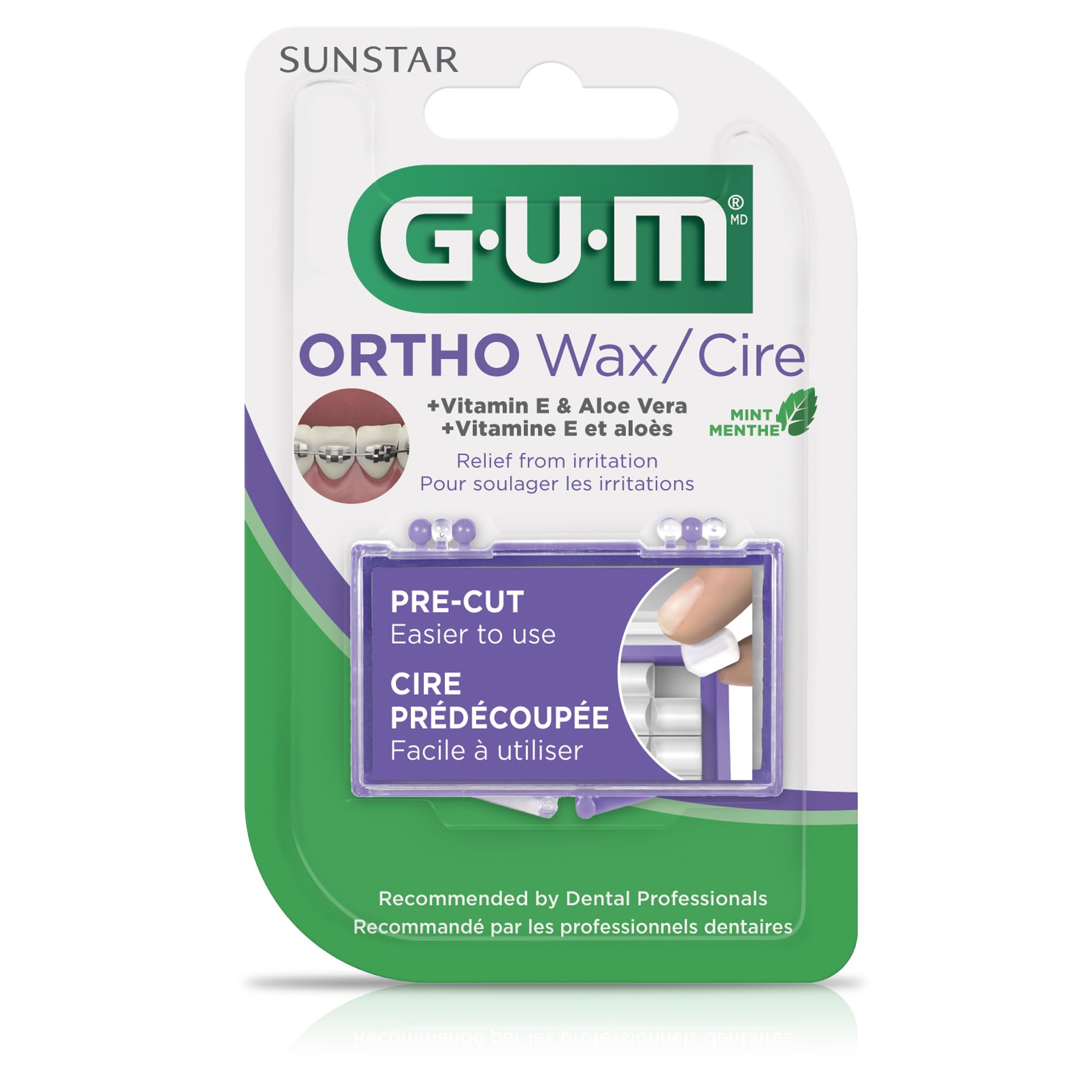 GUM aplicación sobre brackets protegiendo mucosa y evitando rozaduras