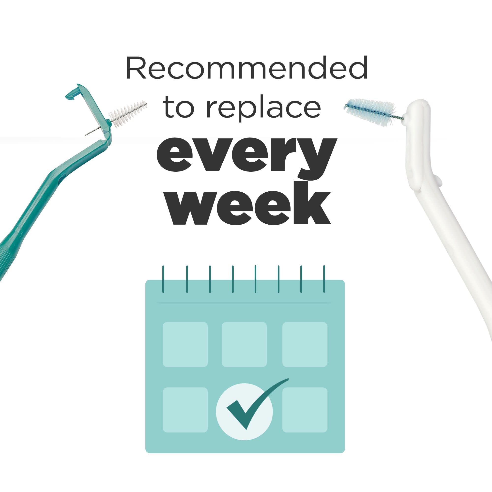 GUM Proxabrush comparación de tamaño para espacios interdental estrechos