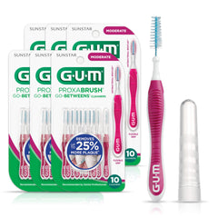 GUM Proxabrush embalaje frontal mostrando cantidad y uso fácil
