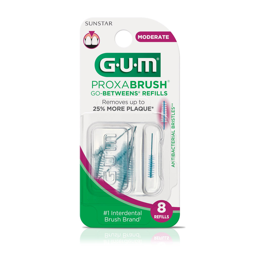GUM Proxabrush uso en baño en rutina diaria facilita higiene rápida