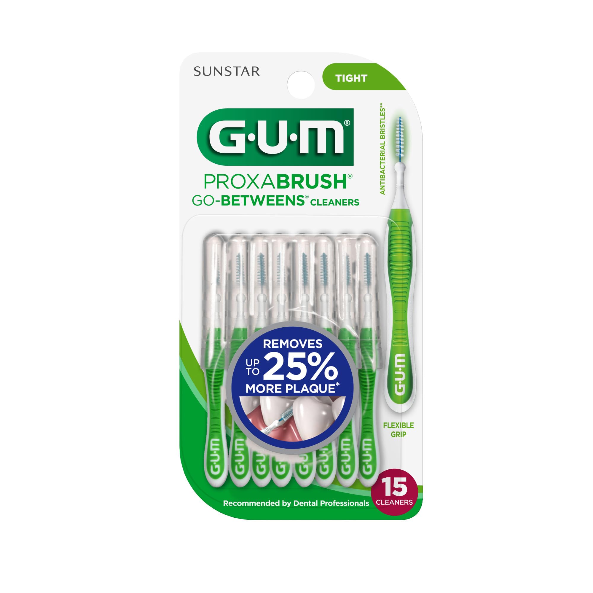 Estuche de viaje compacto con GUM Proxabrush para llevar en bolso o neceser
