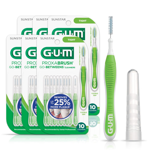 GUM envase frontal con cepillos interdental para limpieza eficaz