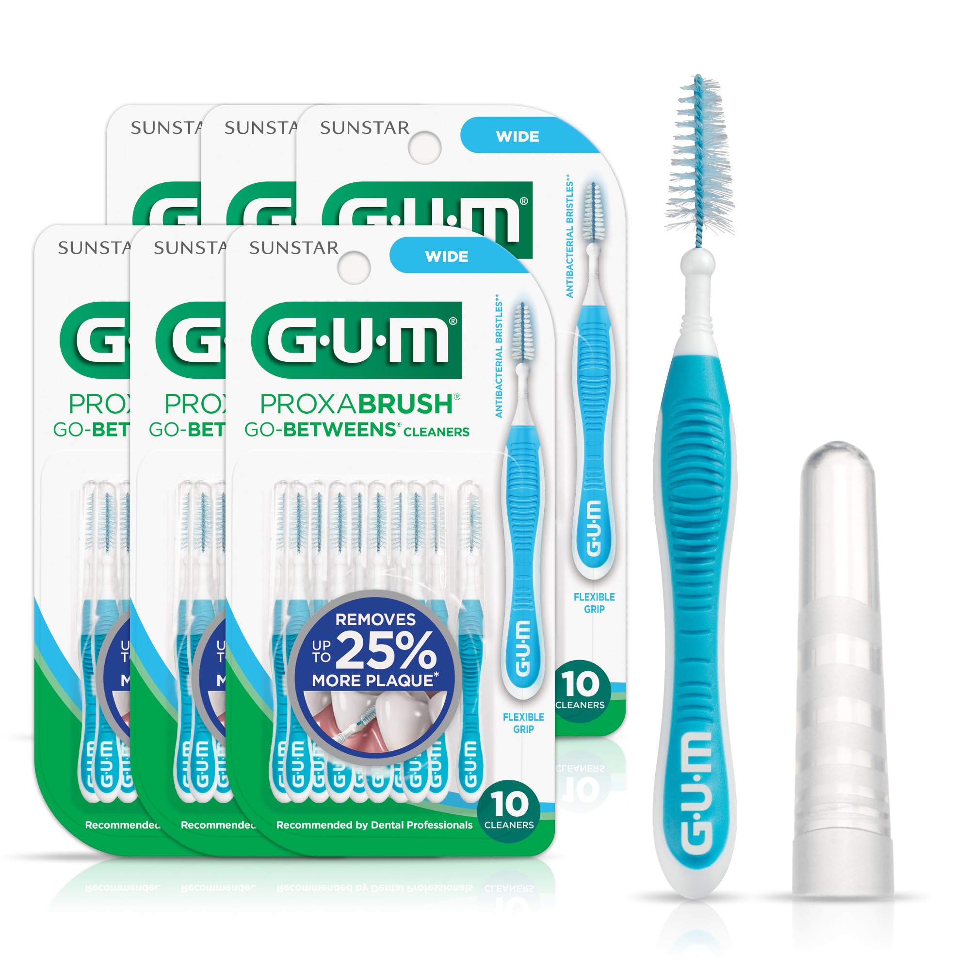 GUM Proxabrush frontal del empaque mostrando el diseño y cantidad