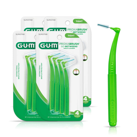 GUM Proxabrush vista frontal del empaque con compactibilidad y conveniencia