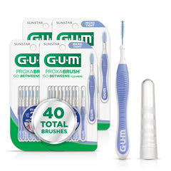 GUM Proxabrush frontal del empaque mostrando cantidad y presentación, útil para viajes