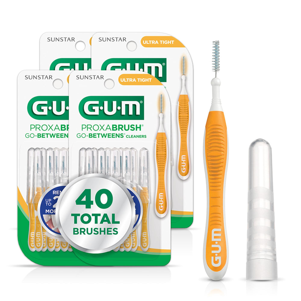 GUM Proxabrush frontal del envase mostrando cantidad y formato, ideal para viaje