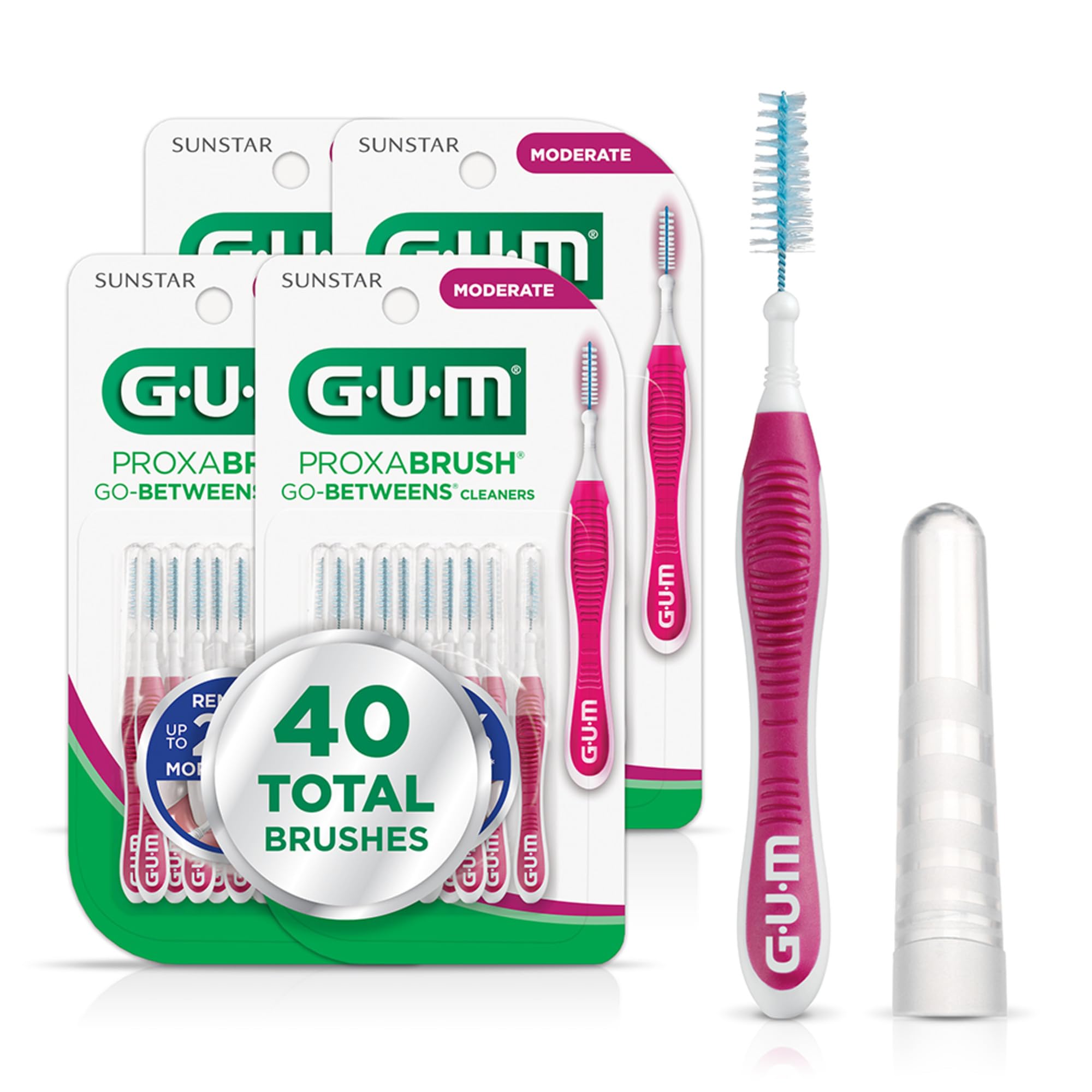 GUM Proxabrush empaque frontal muestra contenido y conveniencia