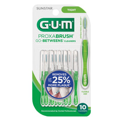 GUM Proxabrush limpiando alrededor de brackets, protege sin rayar aparatos dentales