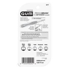 GUM Proxabrush comparación de tamaño junto a un bolígrafo para referencia